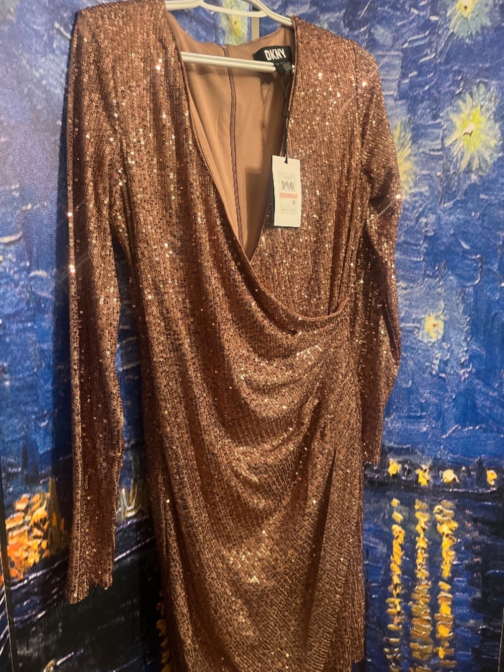 Gorgeous rose gold DKNY dress size 10 original price $139